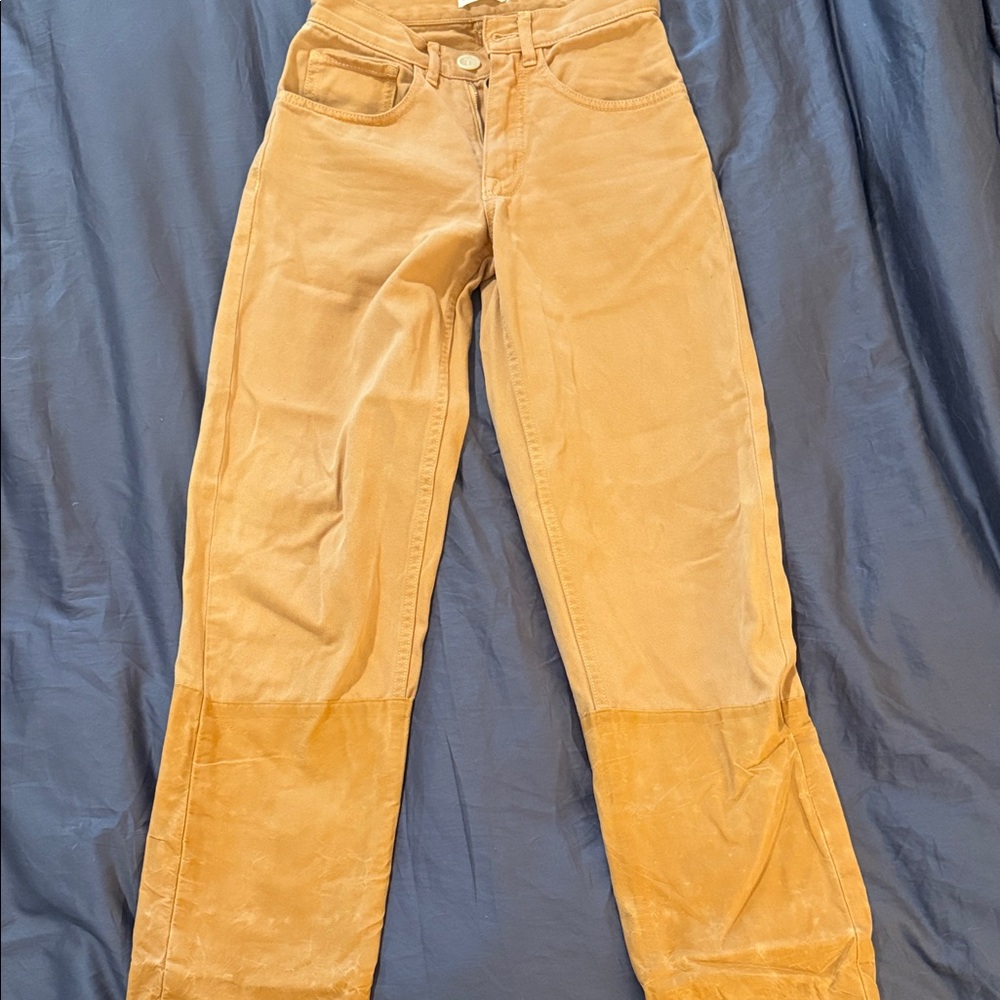 Older Brother Waxed Panel Jeans - Kakishibu